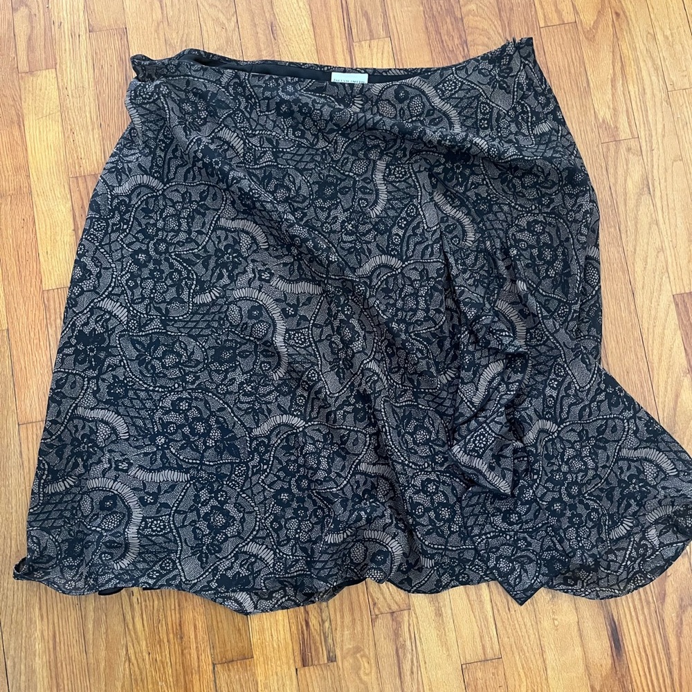 Y2K vintage Black and Gray Wrap Skirt plus size